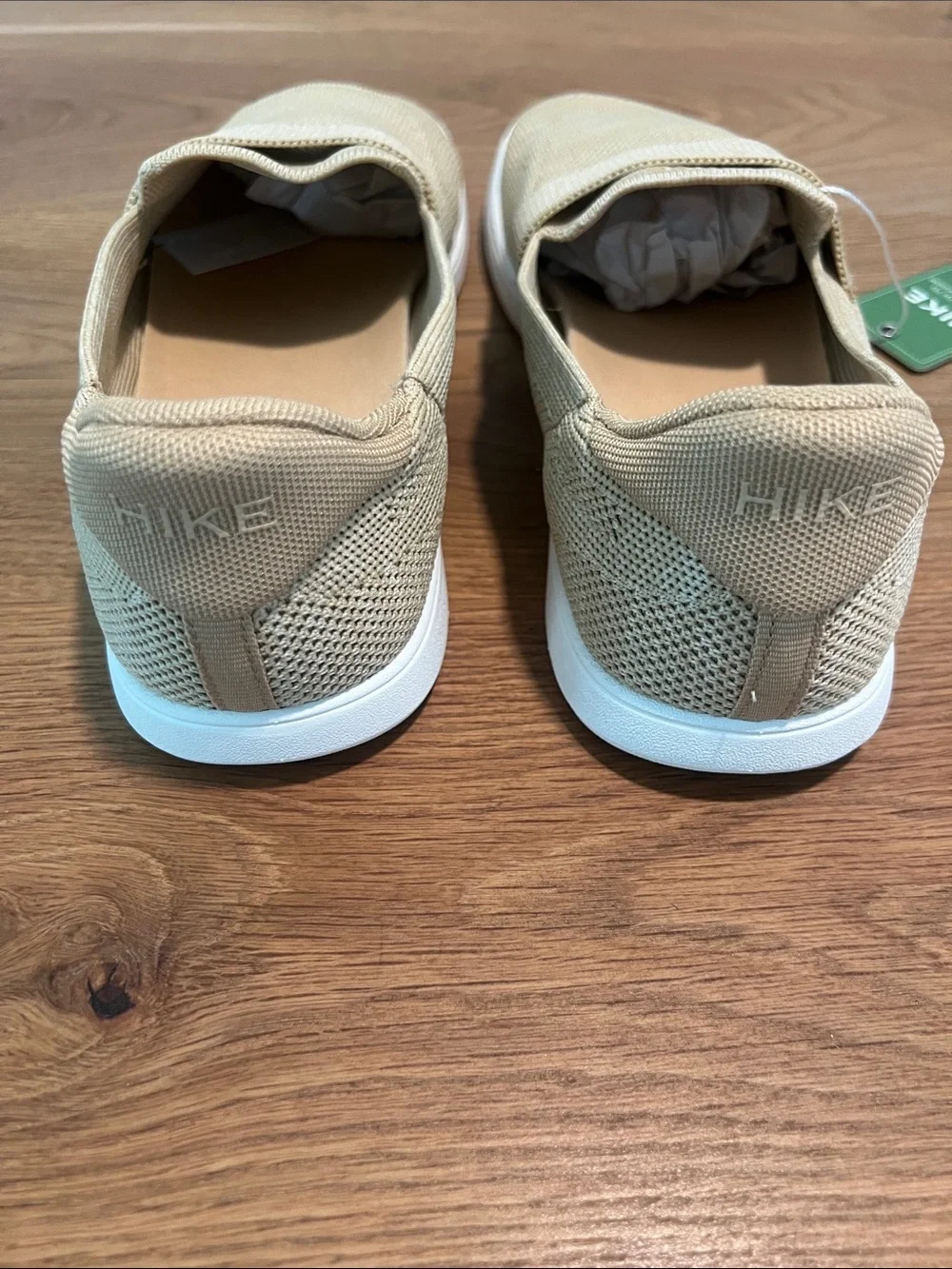 Hike Footwear Valenza Hands-Free Barefoot Knit Loafer Tan Neutral NWT Size 9